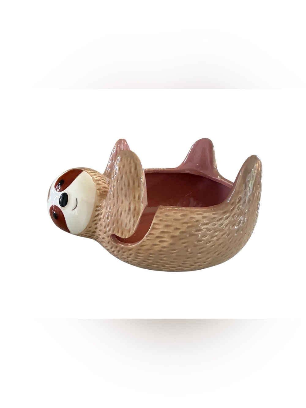 Sloth Ceramic Yarn Bowl Yarn Holder Knitting Crochet Gift